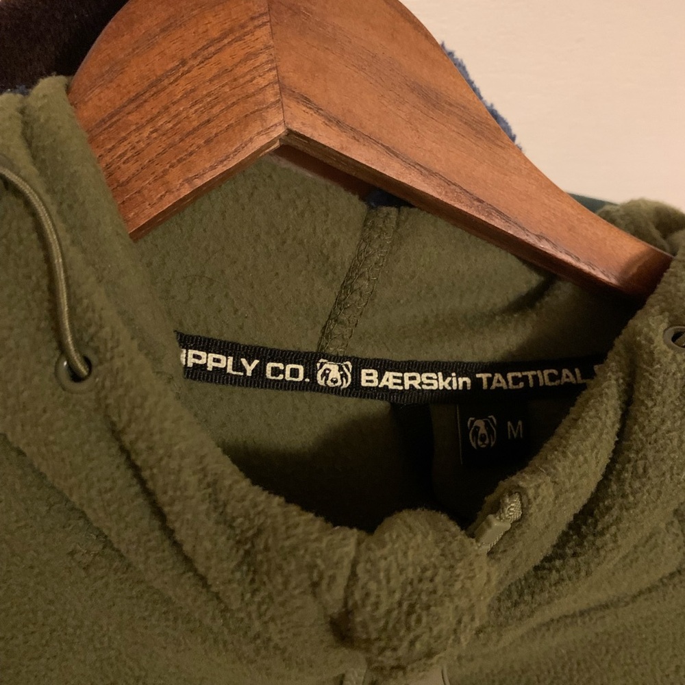 BAERSkin Tactical Men's Olive Zip Up Sweater